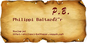 Philippi Baltazár névjegykártya